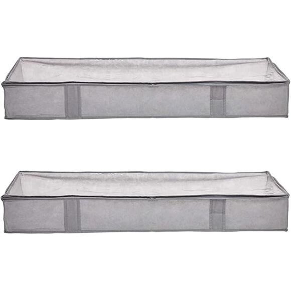 Under Bed Fabric Zipper Blanket Storage Container Bags with  Bags with Handles - Picture 6 of 6